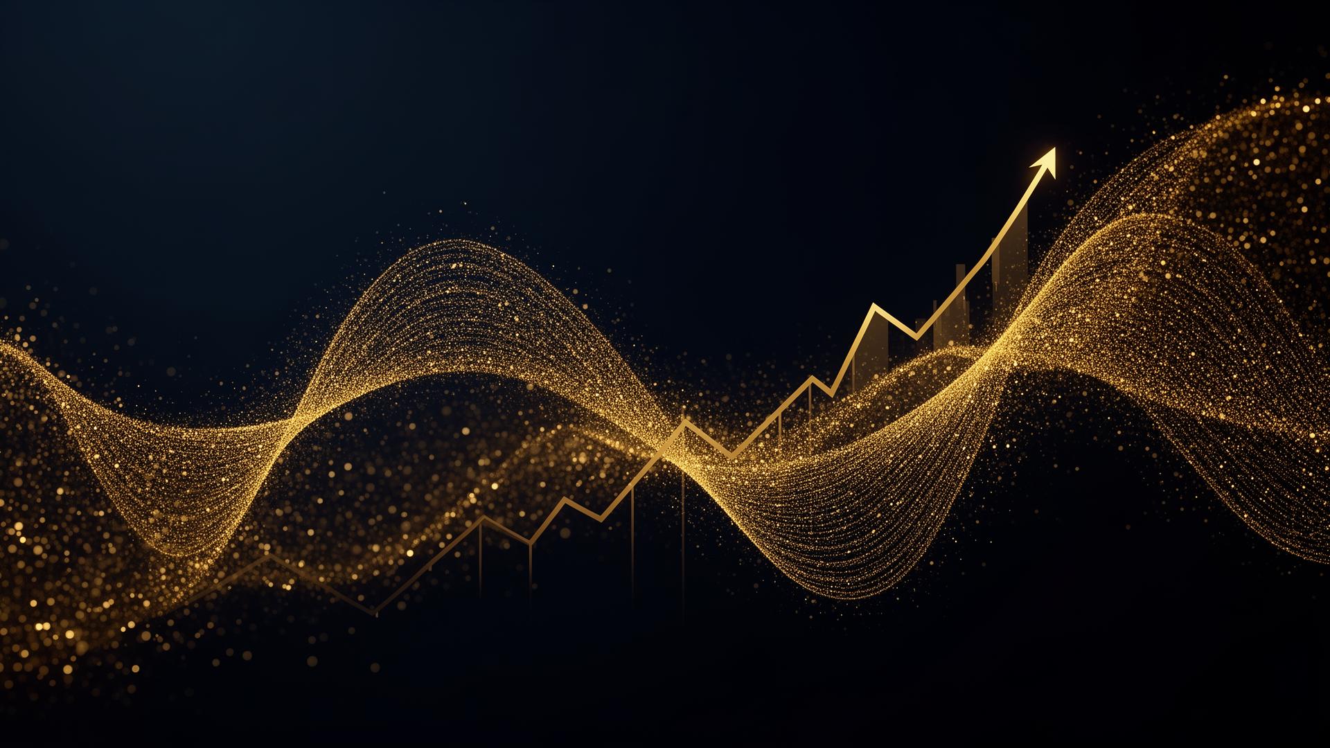 Gold trading background